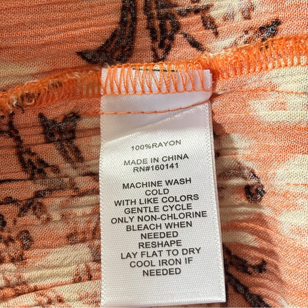 Floral Orange Midi Dress - Picture 12 of 16
